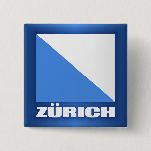 Zurich Vierkante Button 5,1 Cm