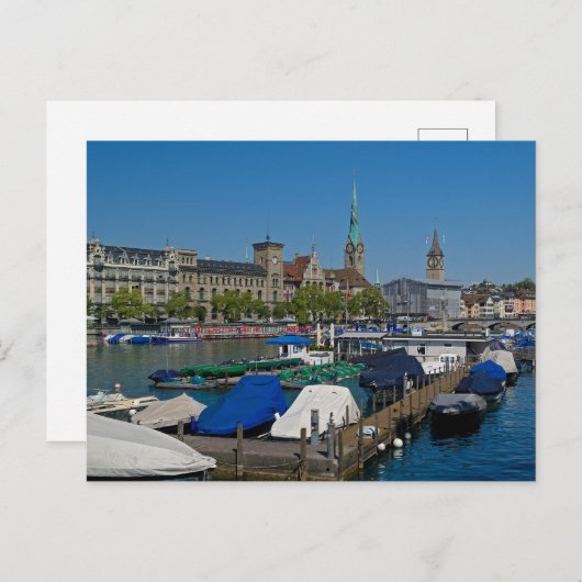 Zurich Waterfront - Carte postale Lac Zurich (Devant / Derrière)