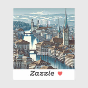 Zürich Zwitserland 3 inch Vinyl Sticker