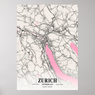 Zürich - Zwitserland — Neapolitan City Map Poster