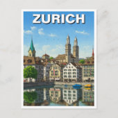Zürich Zwitserland Reizen Briefkaart (Voorkant)