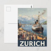  Zürich Zwitserland Reizen Briefkaart (Voorkant / Achterkant)