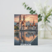 Zürich Zwitserland Reizen Briefkaart (Staand voorkant)