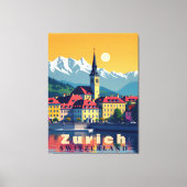 Zürich Zwitserland Reizen Canvas Afdruk (Voorkant)