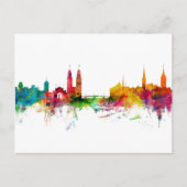 Zurich Zwitserland Skyline Briefkaart (Voorkant)