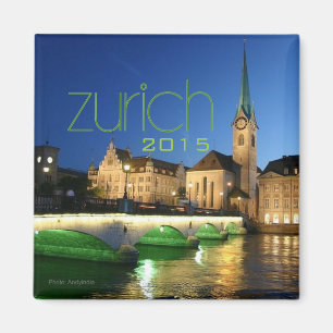 Zürich Zwitserland Souvenir Magnet Verander Jaar Magneet