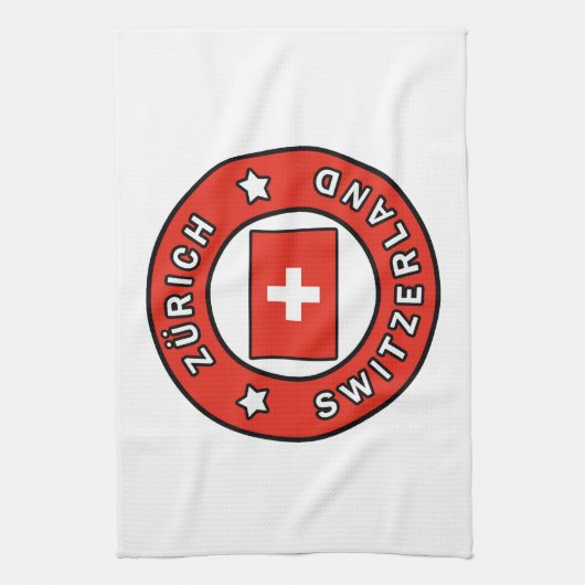 Zürich Zwitserland Theedoek (Verticaal)