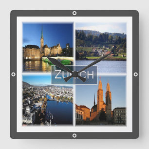 ZURICH Zwitsers Zwitserland Vierkante Klok