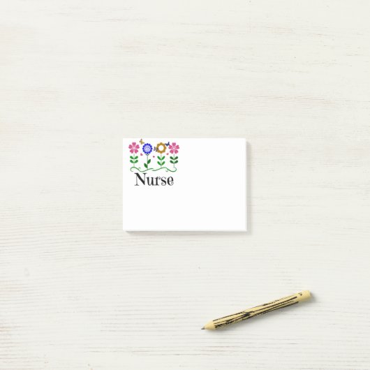 zurig-hart, bloemen en botervliegen post-it® notes (Op bureau)