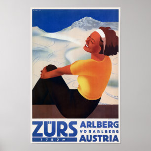 Zürs Austria Vintage Poster 1935