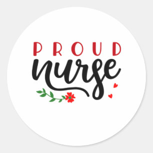 Zurse Gift Proud Nurse Ronde Sticker