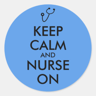 Zurse Gift Stethoscoop houdt kalm en zuster aan Ronde Sticker