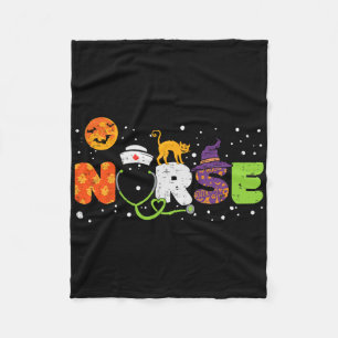 Zurse Halloween Costume Stethoscope Heartbeat Pomp Fleece Deken