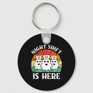 Zurse Halloween Mannen Vrouwen Nachtdienst Ghost Sleutelhanger
