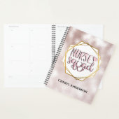 Zurse kraad DIY naam roze parelmoer Planner (Display)