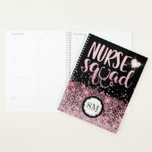 Zurse squad roze glitter monogram borstvoeding planner (Display)