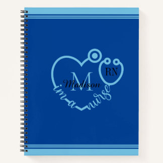 Zurse Stethoscoop Modern personaliseer Monogram na Notitieboek