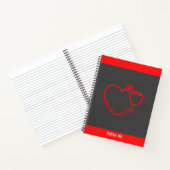 Zurse Stethoscope Heart Modern Personalised Name Notitieboek (Binnen)