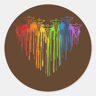 Zurse symbolen regenbooghartzuster Gay Pride LGBT Ronde Sticker