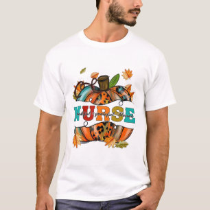 Zurse Thankful Grateful Blessed Pumpkin Leopard T-shirt