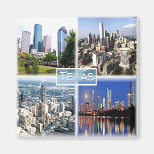 zUS011 TEXAS, Mosaic, Dallas, Houston, Fridge Magneet