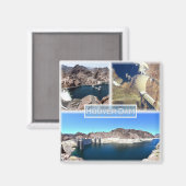 zUS015 HOOVER DAM, mozaïek, meer medium, vriend Magneet (Voorkant / Achterkant)