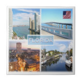 zUS025 FLORIDA, Mozaïek, Amerika, Tegeltje (Voorkant)