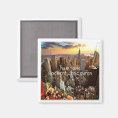 zUS034 ROCKEFELLER CENTER, New York, Koelkast Magneet (Voorkant / Achterkant)