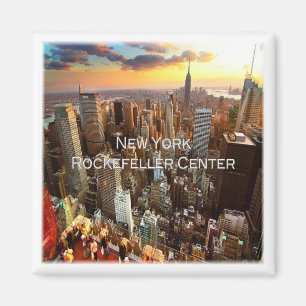 zUS034 ROCKEFELLER CENTER, New York, Koelkast Magneet