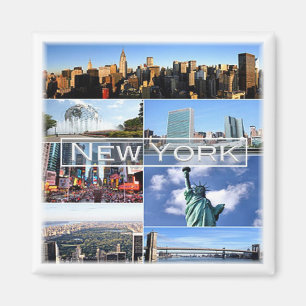 zUS036 NEW YORK, Mosaic, Amerika, Fridge Magneet