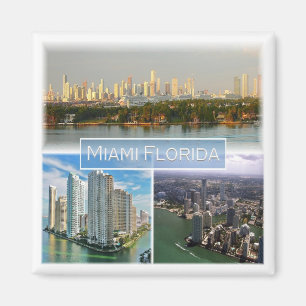 zUS038 MIAMI, FLORIDA, Mosaic, Amerika, Fridge Magneet