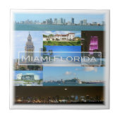 zUS040 MIAMI, FLORIDA, Mozaïek, Amerika, Tegeltje (Voorkant)