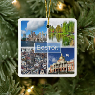 zUS041 BOSTON, Massachusetts, Amerika, Keramisch Ornament