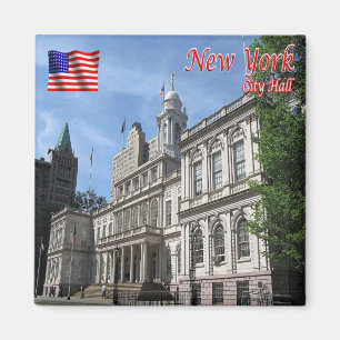 zUS111 NEW YORK CITY, City Hall, America, Fridge Magneet