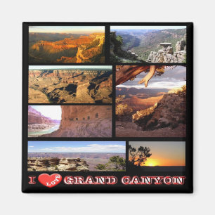 zUS148 GRAND CANYON I Love, Mosaic, Arizona, Fridg Magneet