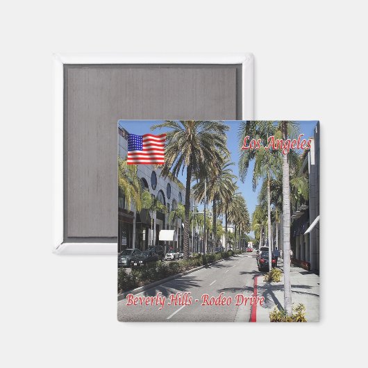 zUS177 BEVERLY HILLS, Los Angeles, Fridge Magneet (Voorkant / Achterkant)