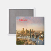 zUS183 BALTIMORE, Maryland, Amerika, Fridge Magneet (Voorkant / Achterkant)