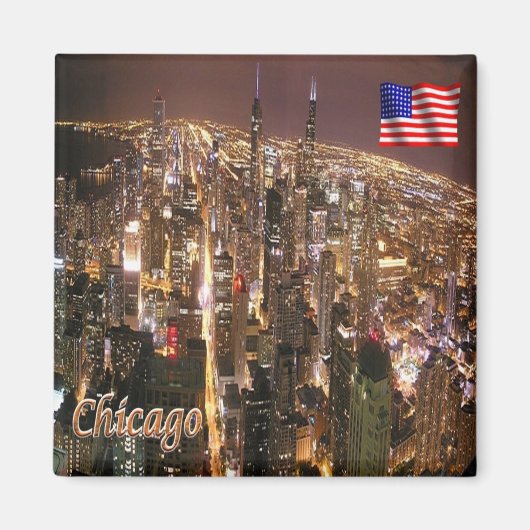 zUS184 CHICAGO, Illinois, Amerika, Fridge Magneet (Voorkant)
