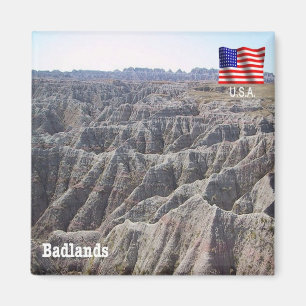 zUS189 BADLANDS, South Dakota, Amerika, Fridge Magneet