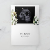 Zus aan tante aankondiging script Eucalyptus kaart (Binnen)