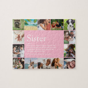 Zus Definitie Collage Meisjesachtig Roze 14 Foto Legpuzzel