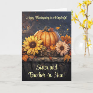 Zus en zwager Prettig Thanksgiving Kaart