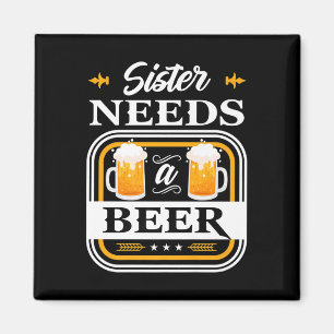 Zus heeft een bier bruid en bruidegom drinker bier magneet