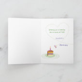 Zus schattig verjaardag kikker kaart (Binnen)