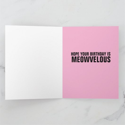 ZUS SCHATTIGE KAT VERJAARDAG GROOT WENSKAART KAART (Binnen)