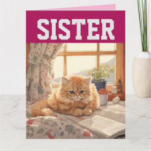 ZUS SCHATTIGE KAT VERJAARDAG GROOT WENSKAART KAART