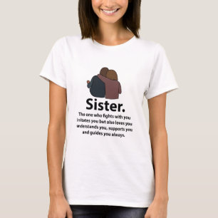 Zus Sibling Grote Zus Meisjes Citaat T-shirt