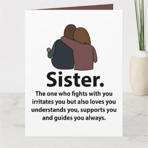 Zus Sibling Zus Liefde Zusschap Quote Kaart