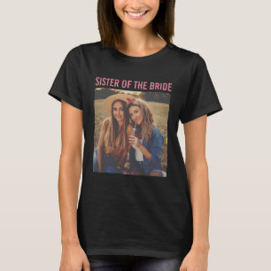 Zus van de bruid aangepaste foto vintage t-shirt