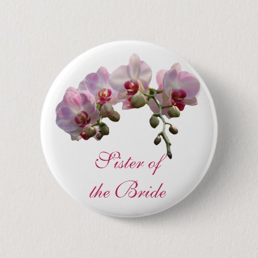zus van de bruid/bruidegom ronde button 5,7 cm (Voorkant)